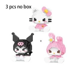 (3 vnt)Anime Hello Kitty My Melody Cinnamoroll Pompompurin Kuromi Ystävät Rakennuspalikat Tiilet Tyttö Lapset Lapsille Lelu Lahjasetti hinta ja tiedot | LEGOT ja rakennuslelut | hobbyhall.fi