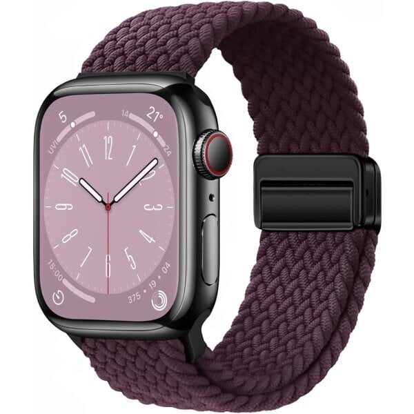 Sport Solo Loop yhteensopiva Apple Watch Band 38 mm 40 mm 41 mm naisille ja miehille, säädettävä magneettinen joustava nylon 9 8 7 6 5 4 3 Ultra 2 hinta ja tiedot | Älykellojen ja aktiivisuusrannekkeiden lisätarvikkeet | hobbyhall.fi