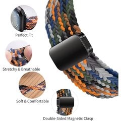 Sport Solo Loop yhteensopiva Apple Watch Band 38 mm 40 mm 41 mm naisille ja miehille, säädettävä magneettinen joustava nylon 9 8 7 6 5 4 3 Ultra 2 hinta ja tiedot | Älykellojen ja aktiivisuusrannekkeiden lisätarvikkeet | hobbyhall.fi