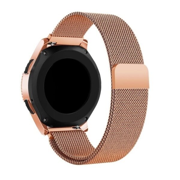 Yleiskellon ranneke Milanese Loop 22mm - Rose Gold Black hinta ja tiedot | Älykellojen ja aktiivisuusrannekkeiden lisätarvikkeet | hobbyhall.fi