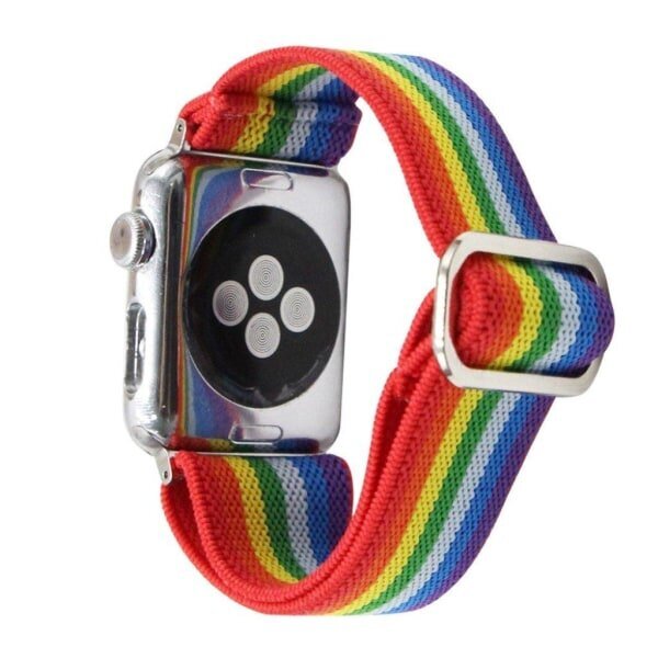 Apple Watch Series 6 / 5 40mm kudottu tyyli kuvio kellonauha - Sateenkaari Multicolor hinta ja tiedot | Älykellojen ja aktiivisuusrannekkeiden lisätarvikkeet | hobbyhall.fi