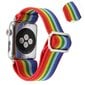 Apple Watch Series 6 / 5 40mm kudottu tyyli kuvio kellonauha - Sateenkaari Multicolor hinta ja tiedot | Älykellojen ja aktiivisuusrannekkeiden lisätarvikkeet | hobbyhall.fi