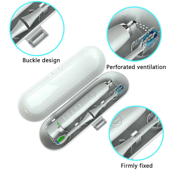 2 Pack Toothbrush Travel Case, sähköhammasharjakotelo, sopii Braun Oral b sähköhammasharjalle hinta ja tiedot | Sähköhammasharjan vaihtoharjat | hobbyhall.fi