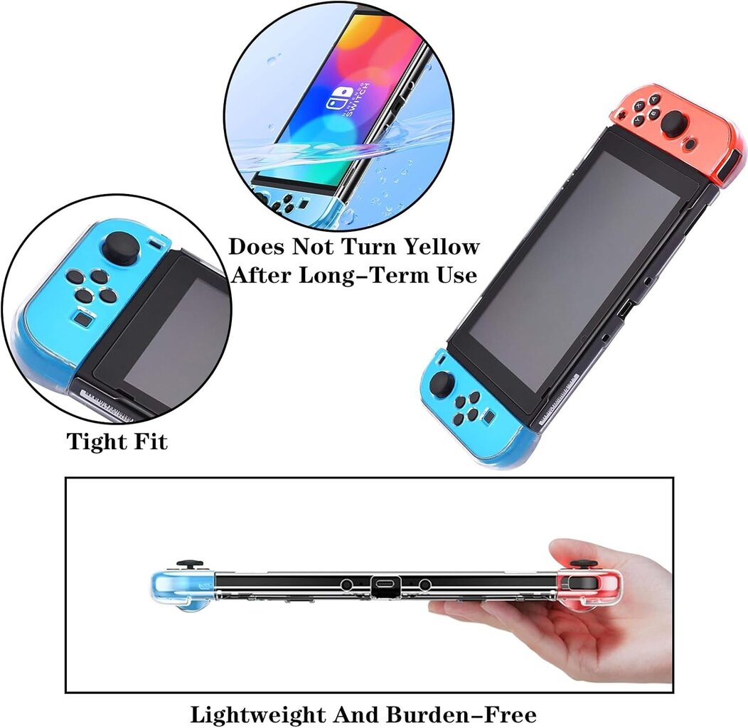 Ohut ja suojaava TPU-kotelo Nintendo Switchille läpinäkyvä hinta ja tiedot | Pelikonsolitarvikkeet | hobbyhall.fi