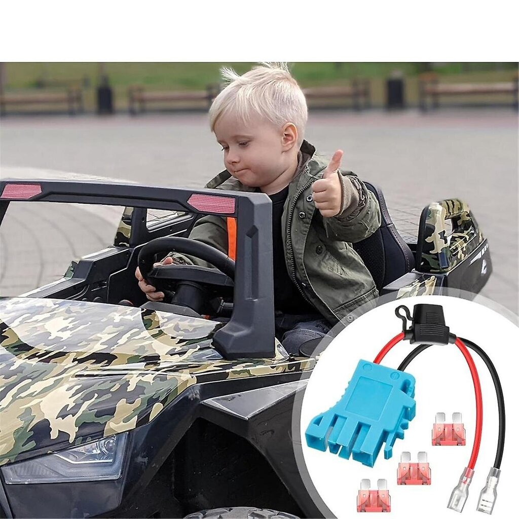 12 AWG:n johdinsarjan liittimen vaihto, joka on yhteensopiva Peg-Perego 12 V SLA -akun kanssa ajoneuvossa hinta ja tiedot | Tekstiilijohdot ja sähköliittimet | hobbyhall.fi