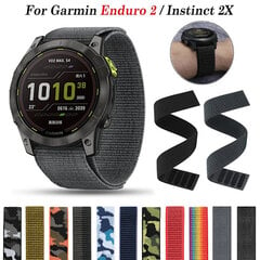 26 mm 22 mm Virallinen nylon Garmin Enduro 2/Fenix ​​6X 6 Pro 5X 5 Plus 7X 7/Epix Gen 2 Ultralevy Älykellohihnalla Ranneke C 22 mm leveys hinta ja tiedot | Älykellojen ja aktiivisuusrannekkeiden lisätarvikkeet | hobbyhall.fi