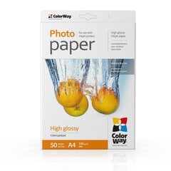 ColorWay A4, High Glossy Photo Paper, 50 Sheets, A4, 180 g hinta ja tiedot | ColorWay Lapset | hobbyhall.fi