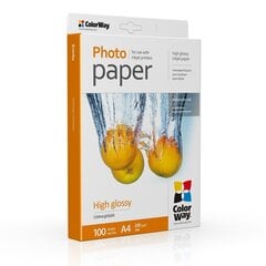 ColorWay High Glossy Photo Paper, 100 sheets, A4, 200 g hinta ja tiedot | Vihkot, muistikirjat ja paperit | hobbyhall.fi