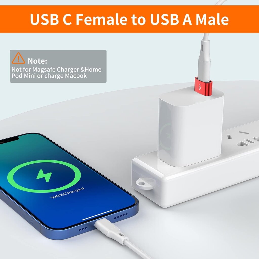 4 kpl USB C -naaras-USB-urossovitin, tyypin C - USB-laturisovitin Apple iWatch Watch Series 7 SE:lle, iPhone 11 12 13 14 15 16 Pro Maxille, Samsung Galaxy S24 S23 S22:lle, Google Pixel 6 XL:lle, iPad Prolle hinta ja tiedot | Adapterit | hobbyhall.fi