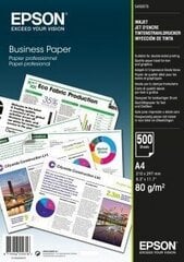 Epson Business Paper 500 sheets Printer, White, A4, 80 g hinta ja tiedot | Vihkot, muistikirjat ja paperit | hobbyhall.fi