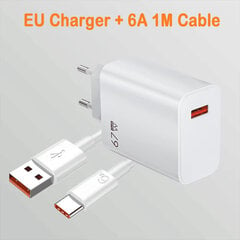 67 W USB GaN Laturi Pikalataus 3.0 Puhelinsovitin EU Plug iPhonelle Samsung Xiaomi Huawei Pikalataus puhelimen seinälaturi hinta ja tiedot | Paristolaturit | hobbyhall.fi