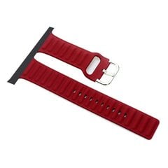 Apple Watch Series 6 / 5 44mm siisti silikonikellonauha - Punainen Red hinta ja tiedot | Älykellojen ja aktiivisuusrannekkeiden lisätarvikkeet | hobbyhall.fi