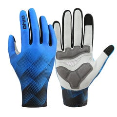 (LBlue)Pyöräilyhanskat miehille Talvipyöräilyhanskat Full Finger Thermal Sports Hands for Motorcycle Dirt MTB Pyöräilykäsineet Pehmustetut moottoripyöräkäsineet hinta ja tiedot | Pyöräilyhanskat | hobbyhall.fi