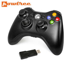 (MUSTA)Xbox 360 Controller 2.4G Wireless Gamepad -ohjainsauva Microsoft XBOX360 PC:lle Windows 7/8/10 Game Controller Joypad hinta ja tiedot | Pelikonsolitarvikkeet | hobbyhall.fi