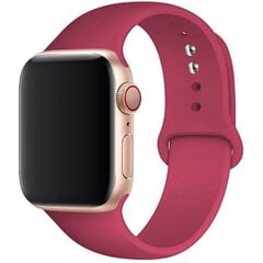 Silikoniranneke Apple Watchille 45mm 44mm 42mm 49mm 41mm 40mm 38mm rannekoru iwatch Series 8 7 9 SE 4 3 5 Ultra 6 Granaattiomena hinta ja tiedot | Älykellojen ja aktiivisuusrannekkeiden lisätarvikkeet | hobbyhall.fi