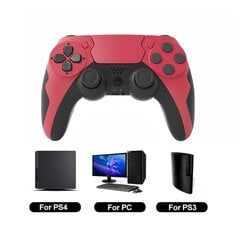 (Viini Punainen Musta)GAMINJA P48 langaton peliohjain kuusiakselisella gyroskoopilla peliohjaimella PS4 PS3 -konsoliin Wins 7 8 10 Dual Vibration PC Joystick hinta ja tiedot | Pelikonsolitarvikkeet | hobbyhall.fi