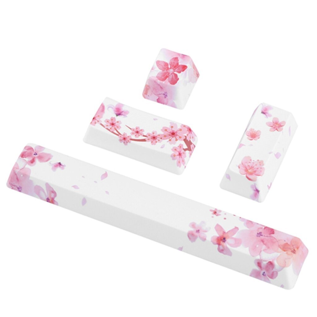 DIY Sakura Pattern Keycaps Space KeyESC KeyEnter KeyNumpad Enter Key Cap for mechanical Keyboard (4 kpl, Sakura Pattern) hinta ja tiedot | Kannettavien tietokoneiden lisätarvikkeet | hobbyhall.fi