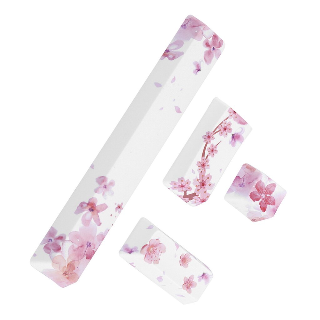 DIY Sakura Pattern Keycaps Space KeyESC KeyEnter KeyNumpad Enter Key Cap for mechanical Keyboard (4 kpl, Sakura Pattern) hinta ja tiedot | Kannettavien tietokoneiden lisätarvikkeet | hobbyhall.fi