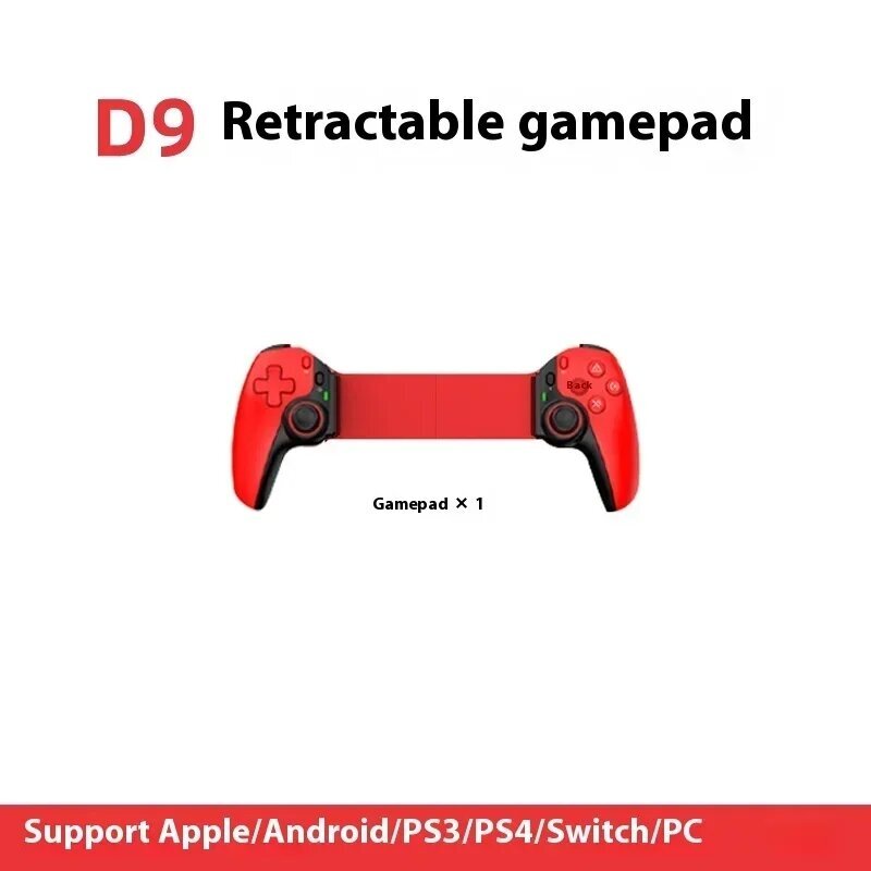 (Punainen)BSP D9 Stretch Gamepad Tablet Controller Langaton Bluetooth-kahva Joystick Switch -pelille PS3:lle PS4 Gamepad Android IOS Uusi hinta ja tiedot | Pelikonsolitarvikkeet | hobbyhall.fi