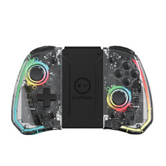 (Selkeä)LinYuvo KS40 Transparent Style Wireless Joy-pad 8 värin LEDillä kytkimelle/NS OLED:lle, Turbo Function Controller Joystick for Lite hinta ja tiedot | Pelikonsolitarvikkeet | hobbyhall.fi