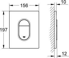 Voidaan käyttää GROHE Arena Cosmopolitan -peitelevyssä 2 äänenvoimakkuuden aktivoimiseen ja start & stop kromi 38844000/matta kromi hinta ja tiedot | WC-istuimen lisätarvikkeet | hobbyhall.fi