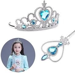 Prinsessa Elsa Tiara Braid Wand Siniset hanskatsetti 4 kpl, Prinsessakorut Pakastettu kruunu hinta ja tiedot | Hiustarvikkeet | hobbyhall.fi