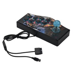 (Black Iron fist -tyyli)Retro Arcade Game Rocker Controller USB Joystick Ps2/Ps3/Pc/Android Smart TV:lle Sisäänrakennettu tärinä kahdeksansuuntainen joystick hinta ja tiedot | Pelikonsolitarvikkeet | hobbyhall.fi