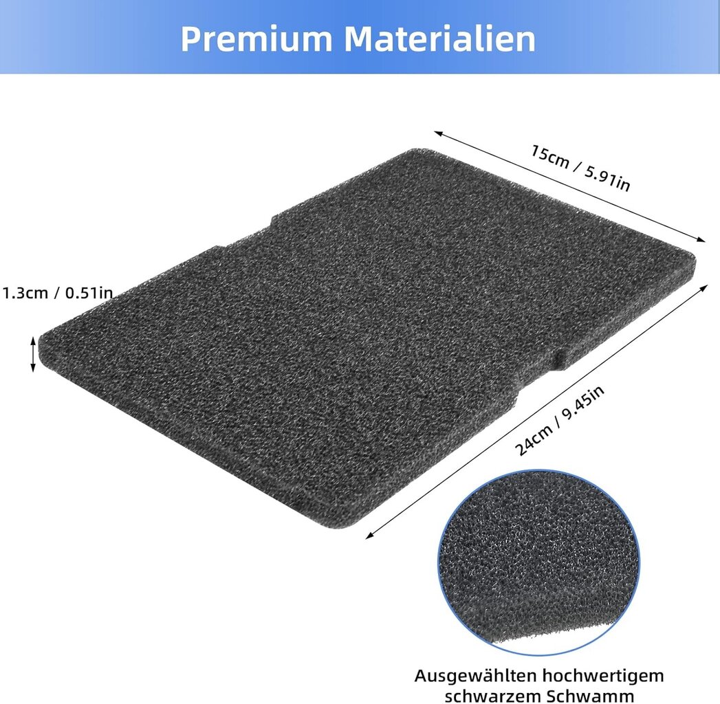 Paketissa 8 kuivausrummun suodattimen varaosaa Beko/Grundig/Blomberg/Elektra Bregenz/Arcelk/Mora/Smeg-lämpöpumppukuivauksiin, kuivausrummun pesusienisuodatin tarvikkeet sarja 240 x 150 x 13mm hinta ja tiedot | Kotitaloustarvikkeet | hobbyhall.fi