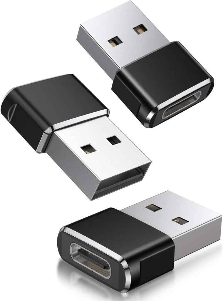 USB-USB C-sovitin 3Pack, Tyypin C naaras-uros laturikaapelin muunnin Apple iWatch 8 7:lle hinta ja tiedot | Kaapelit ja adapterit | hobbyhall.fi