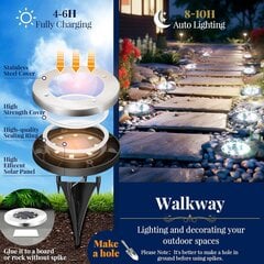 Solar Deck Lights Outdoor12 kpl aurinkolamppuja hinta ja tiedot | Puutarha- ja ulkovalot | hobbyhall.fi