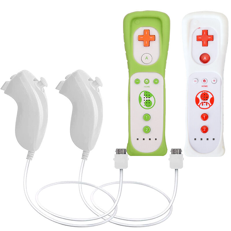 (Kuten näkyy)2 kpl -kaukosäädin Motion Plusilla Nintendo Wii Nunchuckin langattomalle peliohjaimelle Nintend Wii -konsolin ohjainsauvalle hinta ja tiedot | Pelikonsolitarvikkeet | hobbyhall.fi