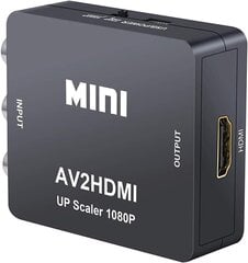 Mini AV RCA CVBS - HDMI Video Audio Converters -tuki sovitin 720 1080P kameralle, Xbox 360, PS1, PS2, WII, N64, Gamecube, Snes, NES... hinta ja tiedot | Pelikonsolit | hobbyhall.fi