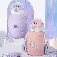 Kannettava Kawaii-vesipullo oljilla 500 ml ruostumattomasta teräksestä eristetty vesipullo Söpöt astronauttikarhuvesipullot koulun kuntosalin matkapiknikille hinta ja tiedot | Juomapullot | hobbyhall.fi