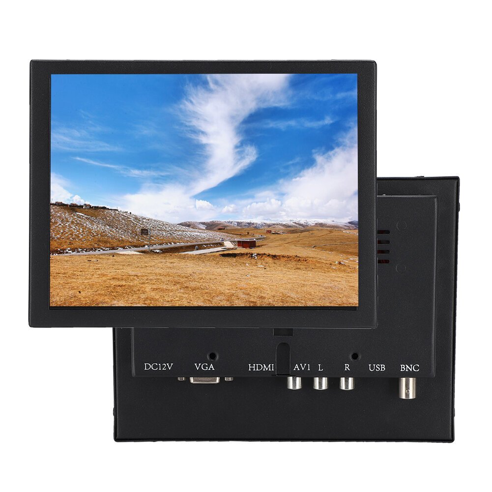 100-240V 8 tuumaa 4:3 1024x768 pieni LCD-värivideonäyttö Näyttö tukee VGA/HDMI-tuloa hinta ja tiedot | Kannettavien tietokoneiden lisätarvikkeet | hobbyhall.fi