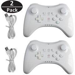 (2 kpl valkoinen)Langaton peliohjain Wii U -peliohjaimelle Classic Pro -joystick Joypad Remote Gaming -peliohjain WiiU:lle korkealaatuinen hinta ja tiedot | Pelikonsolitarvikkeet | hobbyhall.fi