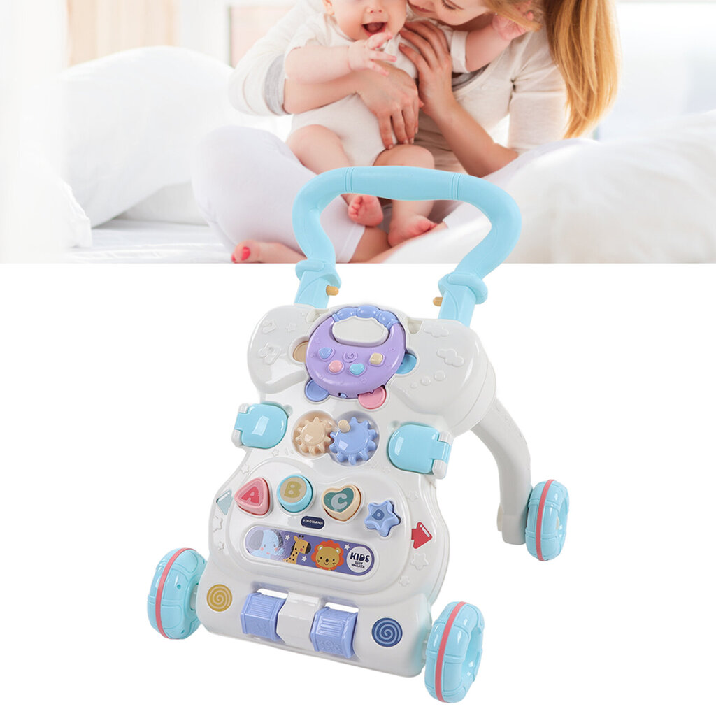 Baby Walker mukava kahva Nopeudensäätöpyörät Kaatumisen esto Taaperoiden seisomakävelyn oppimistyökalu Sininen hinta ja tiedot | Kävelytuolit | hobbyhall.fi