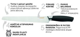 Fiskars Leipäveitsi, 24 cm hinta ja tiedot | Veitset ja tarvikkeet | hobbyhall.fi