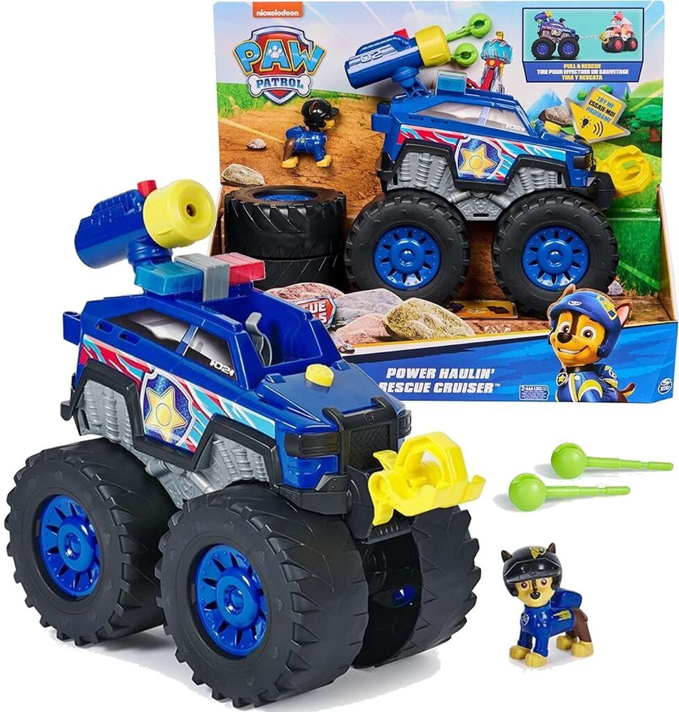 Paw Patrol Rescue Cruiser Suuri setti sininen maastoajoneuvo Power Haulin Chase Light Sound hinta ja tiedot | Poikien lelut | hobbyhall.fi