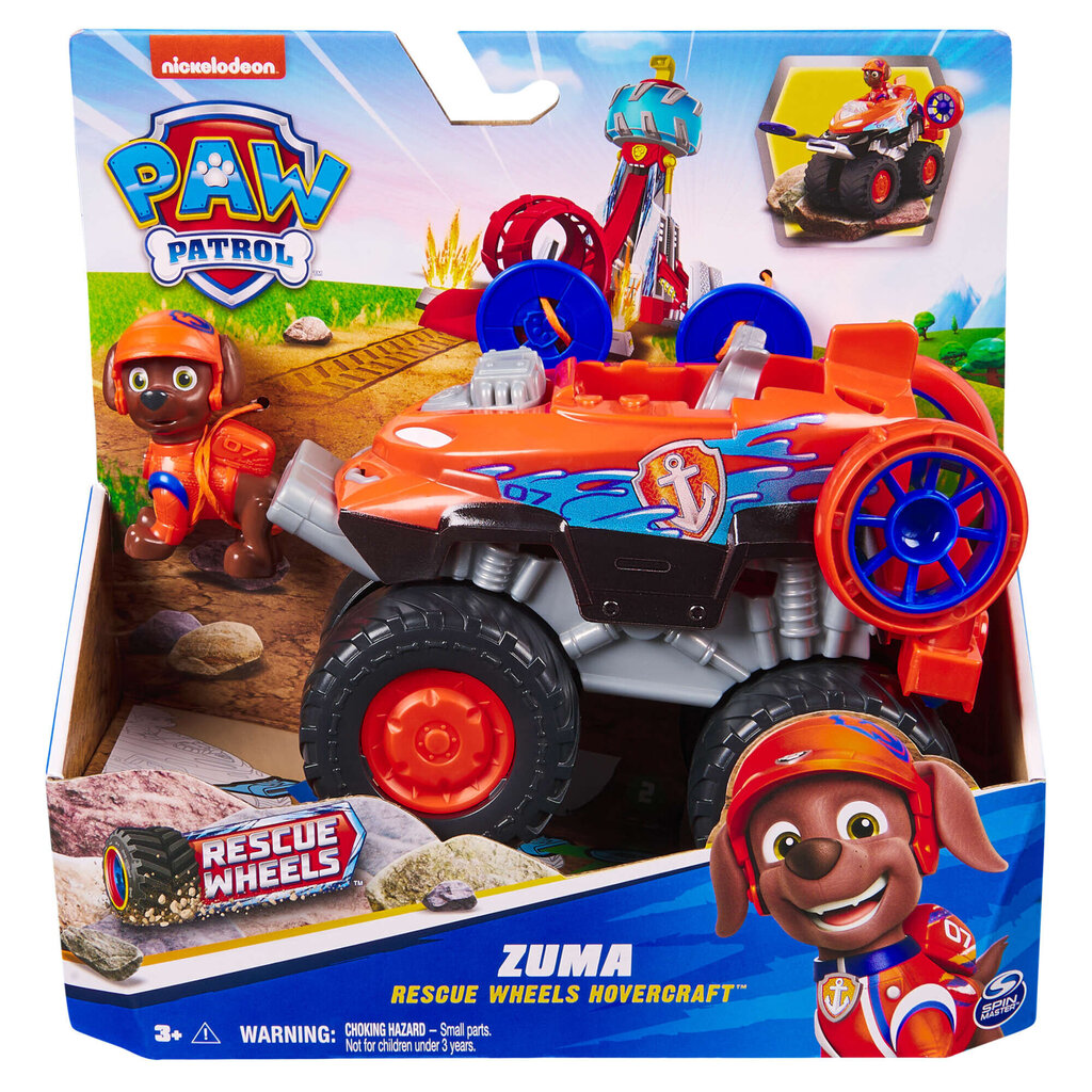 Paw Patrol pelastusrenkaiden ajoneuvo + Zuma hahmo hinta ja tiedot | Poikien lelut | hobbyhall.fi