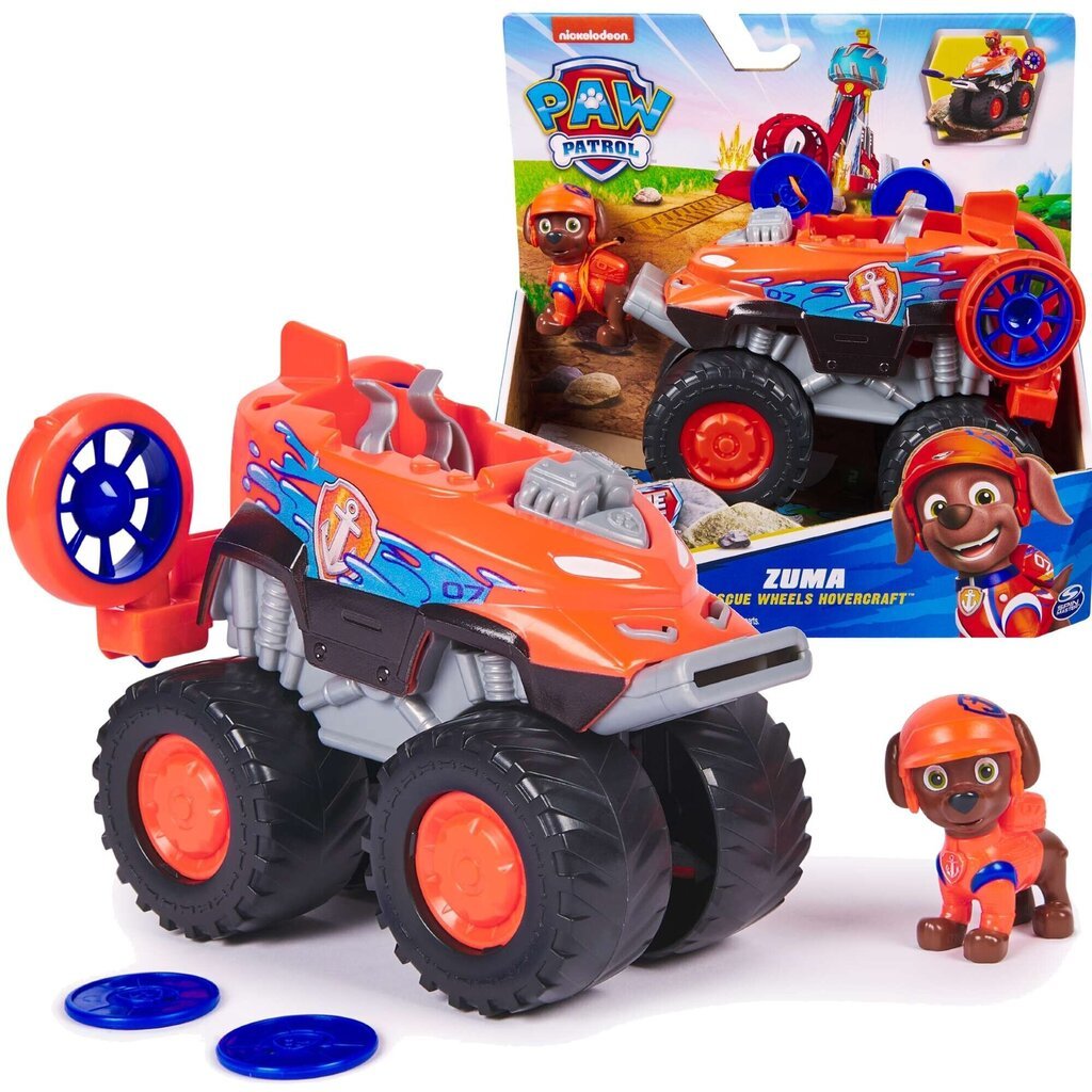 Paw Patrol pelastusrenkaiden ajoneuvo + Zuma hahmo hinta ja tiedot | Poikien lelut | hobbyhall.fi