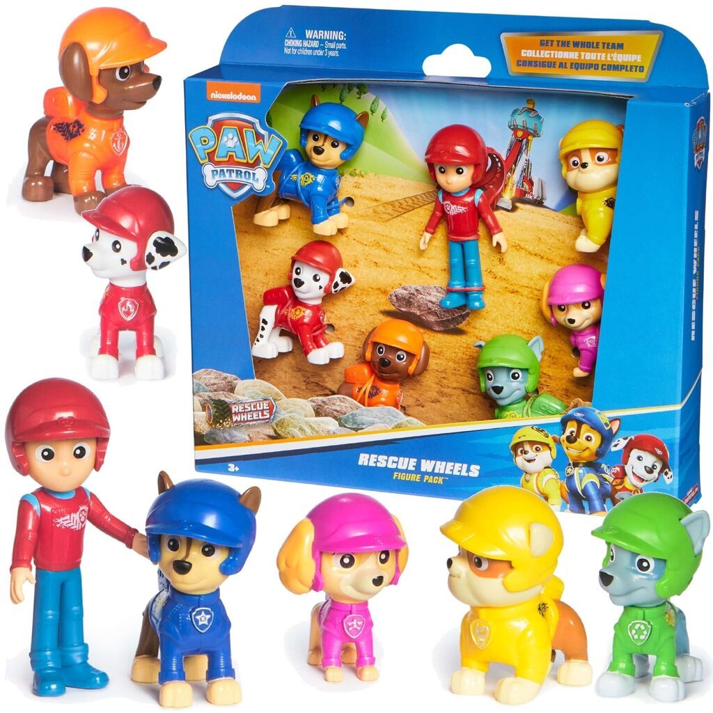 Paw Patrol 7in1 Rescue Wheels figuurisarja Ryder ja pennut hinta ja tiedot | Tyttöjen lelut | hobbyhall.fi