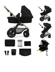 Kinderkraft monitoimivaunut MOOV 2 4IN1 Pure Black AIR WHEELS hinta ja tiedot | Vaunut ja rattaat | hobbyhall.fi