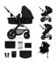 Kinderkraft monitoimivaunut MOOV 2 4IN1 Pure Black AIR WHEELS hinta ja tiedot | Vaunut ja rattaat | hobbyhall.fi