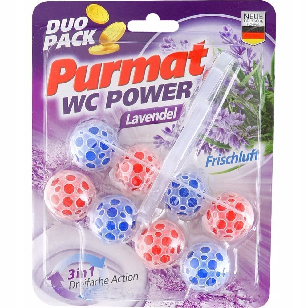 Purmat WC - kulhosetti, laventeli, 4 kpl A 2x50 g hinta ja tiedot | Puhdistusaineet | hobbyhall.fi