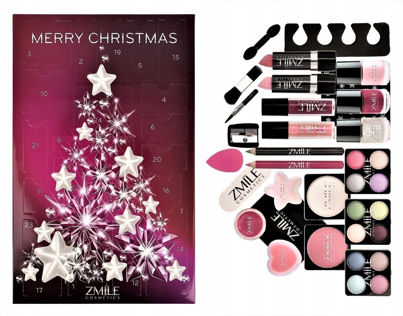 Kosmetiikka adventtikalenteri Zmile Cosmetics hinta ja tiedot | Silmämeikit | hobbyhall.fi