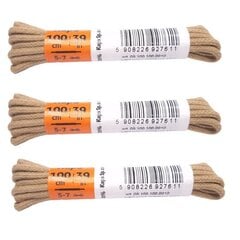 Ohuet pyöreät kengännauhat 100 cm 3 Paria, beige hinta ja tiedot | Vaatteiden ja jalkineiden hoito | hobbyhall.fi