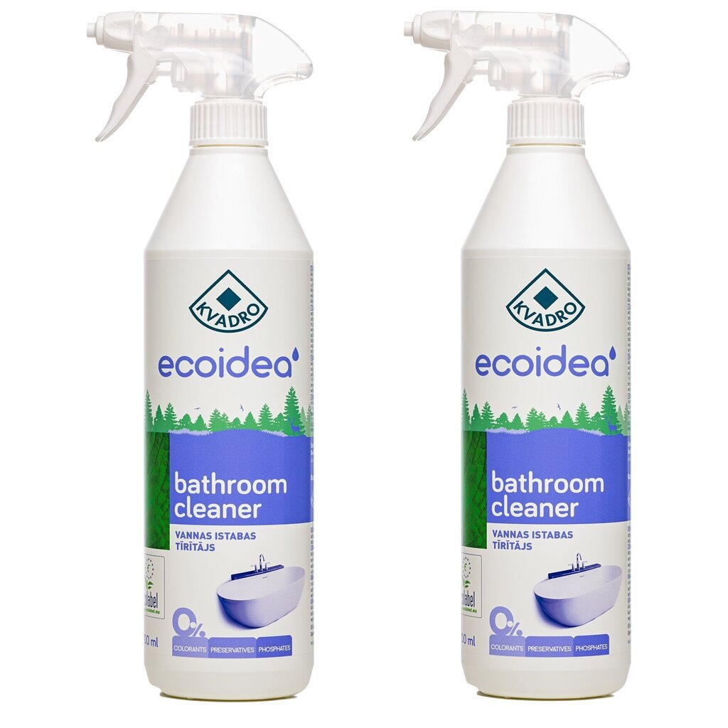 Ekologinen kylpyhuoneen puhdistusaine KVADRO ECOIDEA 700ml 2 kpl hinta ja tiedot | Puhdistusaineet | hobbyhall.fi