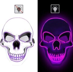 1kpl YeahBoom Halloween LED Skull Mask hinta ja tiedot | Naamiaisasut | hobbyhall.fi