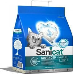 Kissojen kuivike Sanicat Advanced Hygiene 5 l hinta ja tiedot | Kissanhiekka | hobbyhall.fi