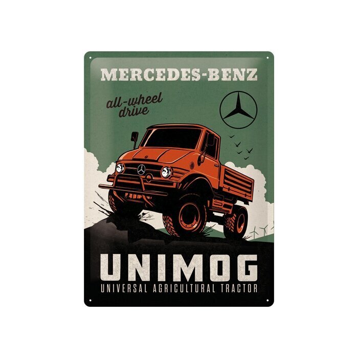 Kyltti 30x40cm / Mercedes-Benz - Unimog hinta ja tiedot | Puutarhakoristeet | hobbyhall.fi